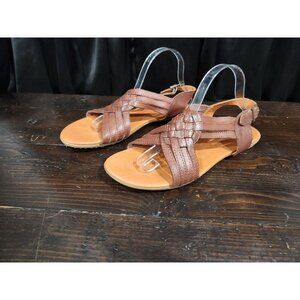 EUC Huraches by BearPaw Agate Brown Leather Sandals/Sz. 11